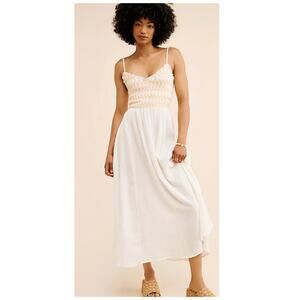 Free People Sweet Nothings Cotton Gauze Midi Sundress Size Small